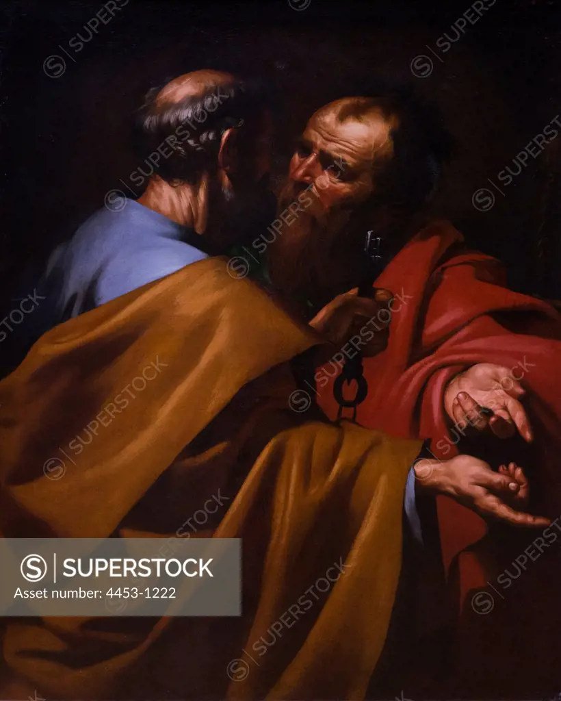 Jusepe de Ribera (called Lo Spagnoletto); Spanish; Jativa 1591-1652 Naples; Saints Peter and Paul; ca 1612; Oil on canvas.