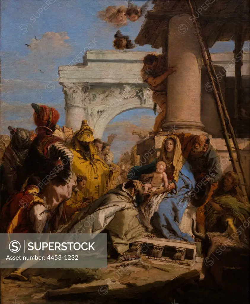 Giovanni Battista Tiepolo; Italian; Venice 1696-1770 Madrid; Adoration of Magi; Oil on canvas.
