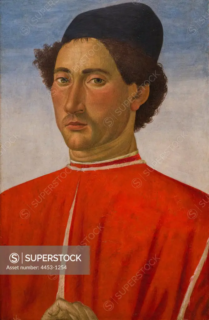 Cosimo Rosselli; Italian; Florence 1440-1507 Florence; Portrait of a Man; ca 1481-82; Tempera on wood.