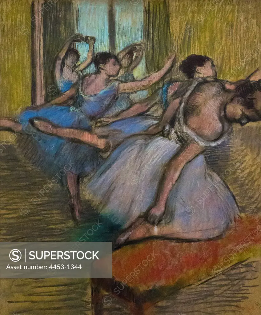 Edgar Degas; French; 1834 -1917; The Dancers; Pastel and charcoal on paper.