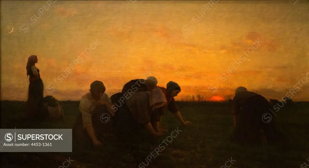 Jules Breton; French; 1827-1906; The Weeders; 1868; Oil on canvas.