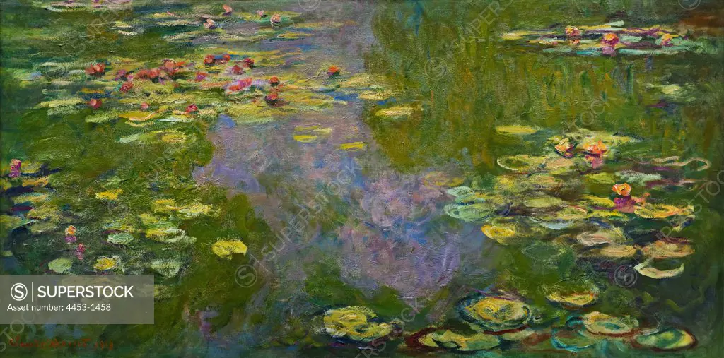 Claude Monet; French; Paris 1840-1926 Giverny; Water Lilies; 1919; Oil on canvas.