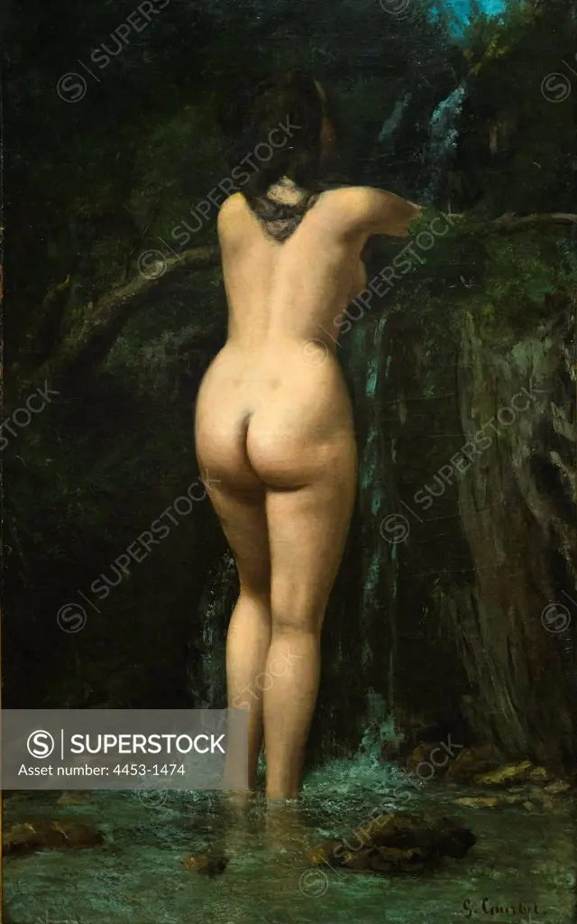 Gustave Courbet; French; 1819-1877; The Source; 1862; Oil on canvas.