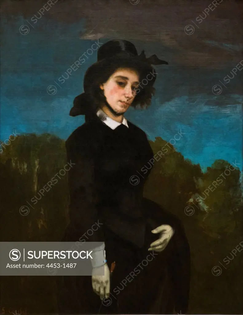 Gustave Courbet 1819-1877 Woman in Riding Habit (L'Amazone); 1856; Oil on canvas.
