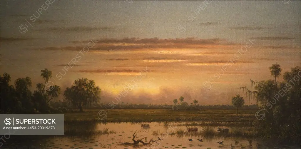 St. Johns River by Martin Johnson Heade (1819 - 1904); Oil on canvas; Circa 1890 - 1908 