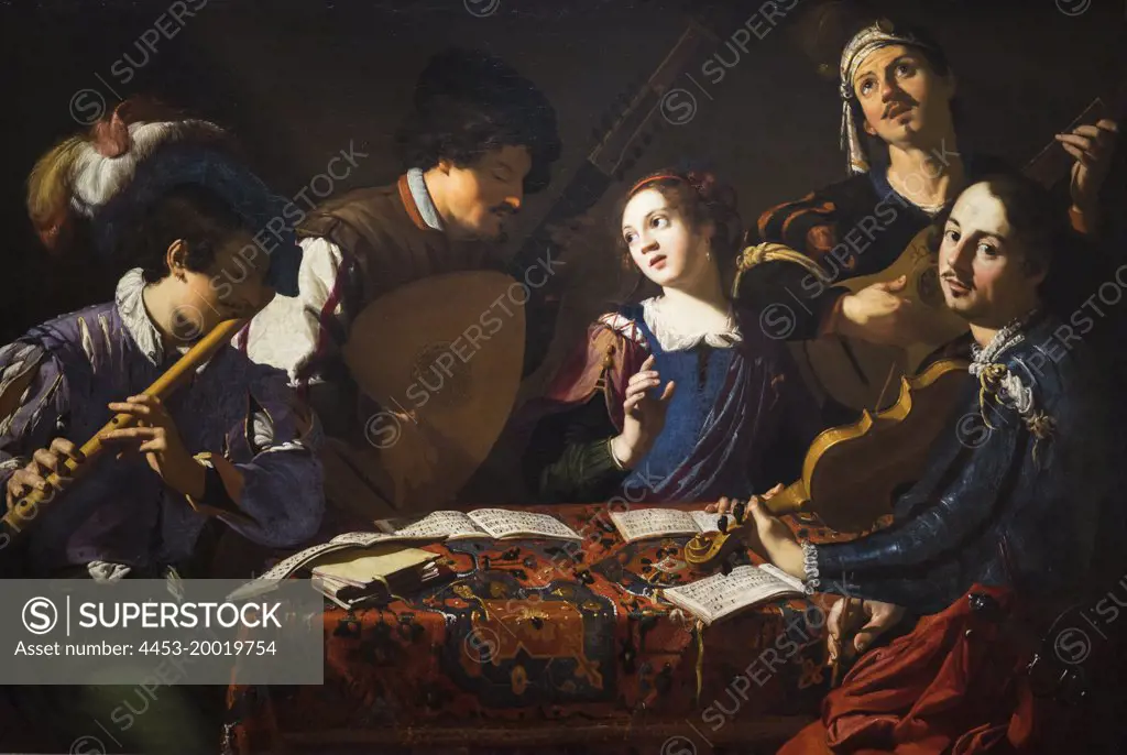 The Concert (A Musical Party) by Theodoor Rambouts; Oil on canvas; c.1620