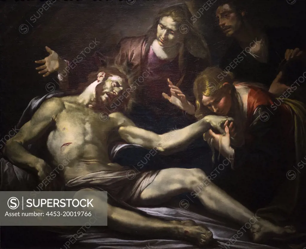 The Lamentation (The Pieta) by Gioacchhino Assereto; Oil on canvas; c. 1640