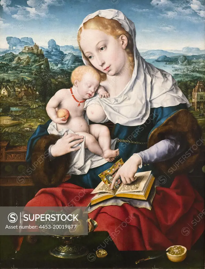 Virgin and Child by Joos van Cleve (1485 - 1540/41) and collaborator; Oil on wood; circa 1525