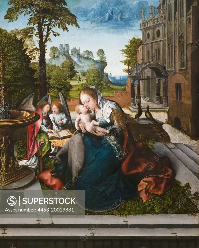 Virgin and Child with Angels by Bernard van Orley (1492 - 1541/42); Oil on wood; circa 1518