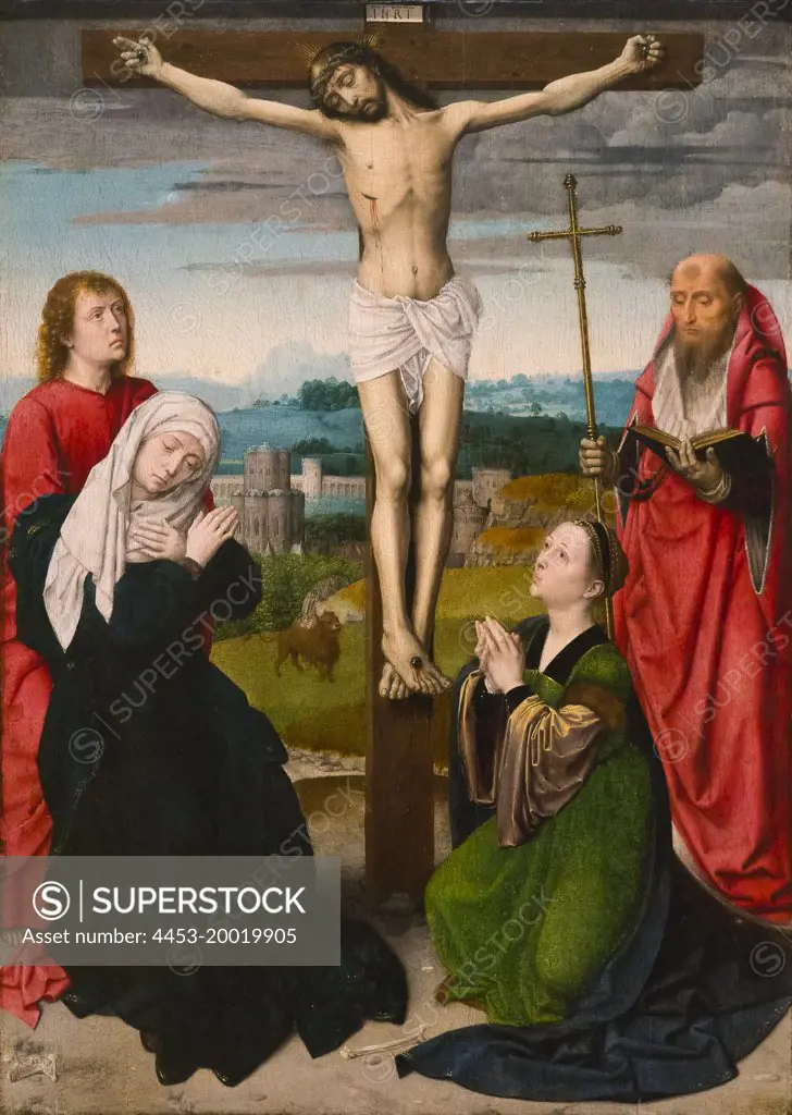 Crucifixion by Gerard David (1455 - 1523); Oil on wood; circa 1495