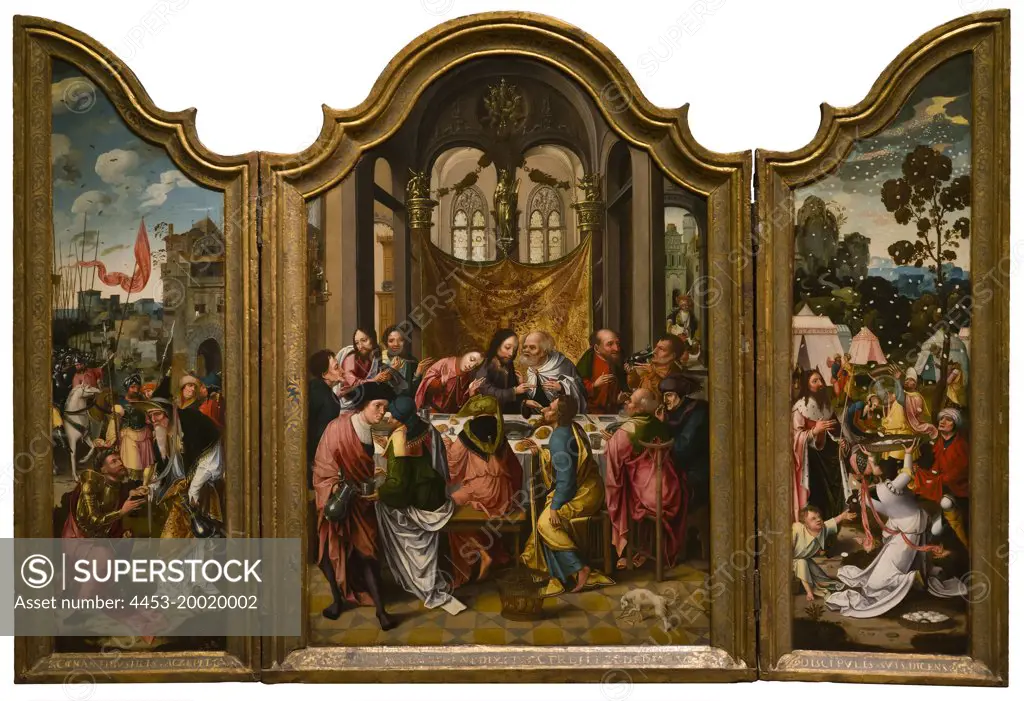 The Last Supper by Netherlandish (Antwerp Mannerist) Painters; Oil on wood; First quarter of 16th century (1515 - 1520)