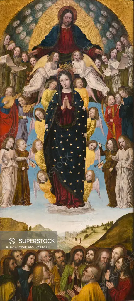 The Assoneption of the Virgin by Bergognone (Ambrogio di Stefano da Fossano); Oil and gold on wood; 14th - 15th century