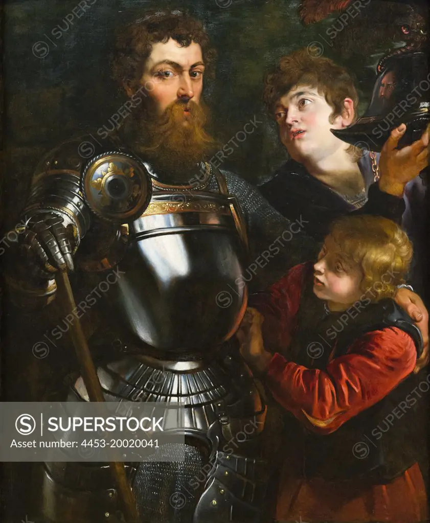 Commander Being Dressed for Battle by Peter Paul Rubens; Oil on wood; 1612 - 1614