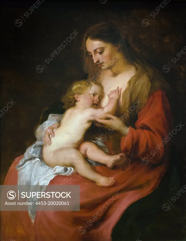 Virgin and Child by Anthony van Dyck; Oil on wood; circa 1620