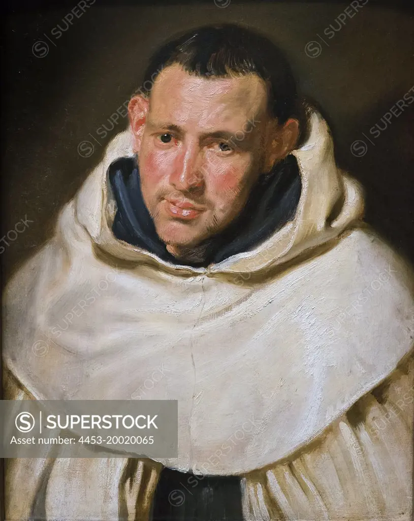 Portrait of a Monk by Anthony van Dyck; Oil on wood; circa 1618