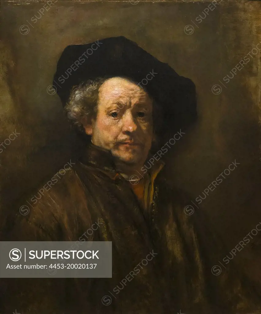 Self - Portrait by Rembrandt (Rembrandt van Rijn; 1606 - 1669); Oil on canvas; 1660