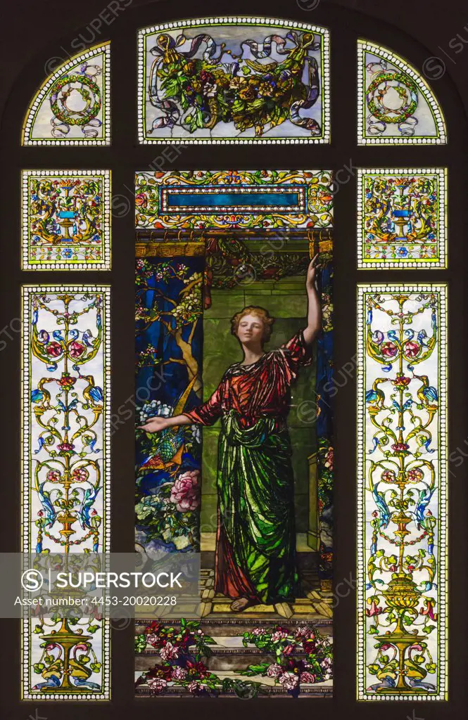 Welcome by John La Farge (1835 - 1910); New York City; New York State; USA; Painted and leaded opalescent glass; 1909
