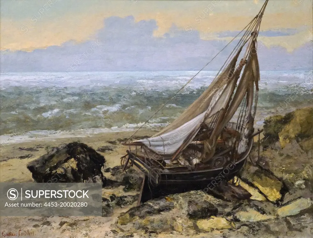 Fishing Boat by Gustave Courbet (1819 - 1877); Oil on canvas; 1865