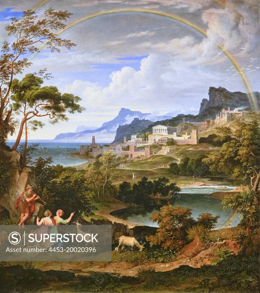 Landscape with Rainbow by Joseph Anton Koch; oil on canvas; 1824