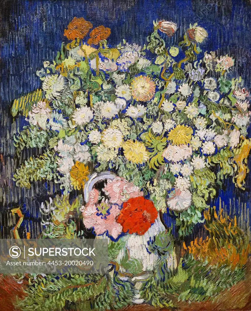 Bouquet of Flowers in Vase by Vincent van Gogh; oil on canvas; 1890