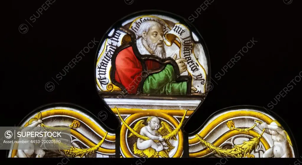 Prophet David; Window from Mariawald Abbey; stained glass