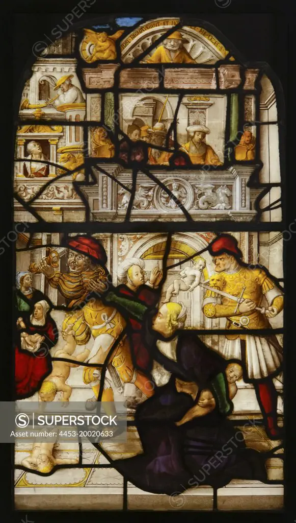 The Massacre of the Innocents by Gerhard Remsich (circa 1522 - 42); Germany; North Rhine - Westphalia; Steinfeld Abbey; stained glass; 1528