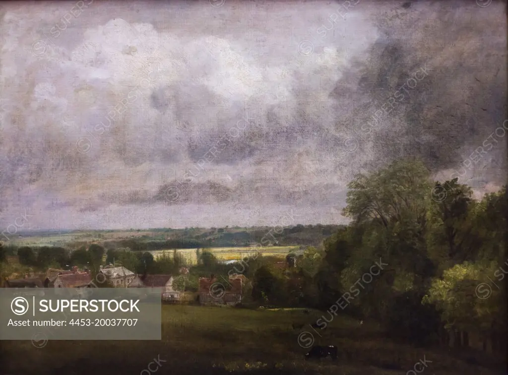 Higham village on the River Stour 1804 ( by John Constable; 1776-1837 )