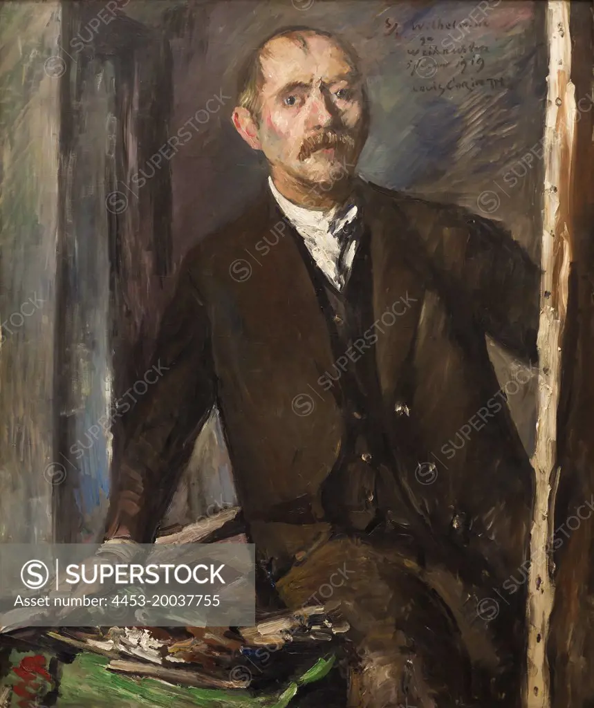 Self-portrait on the Easel 1919. (Lovis Corinth; Tapiau/Ostpreuben 1858-1925 Zandvoort/Holland)