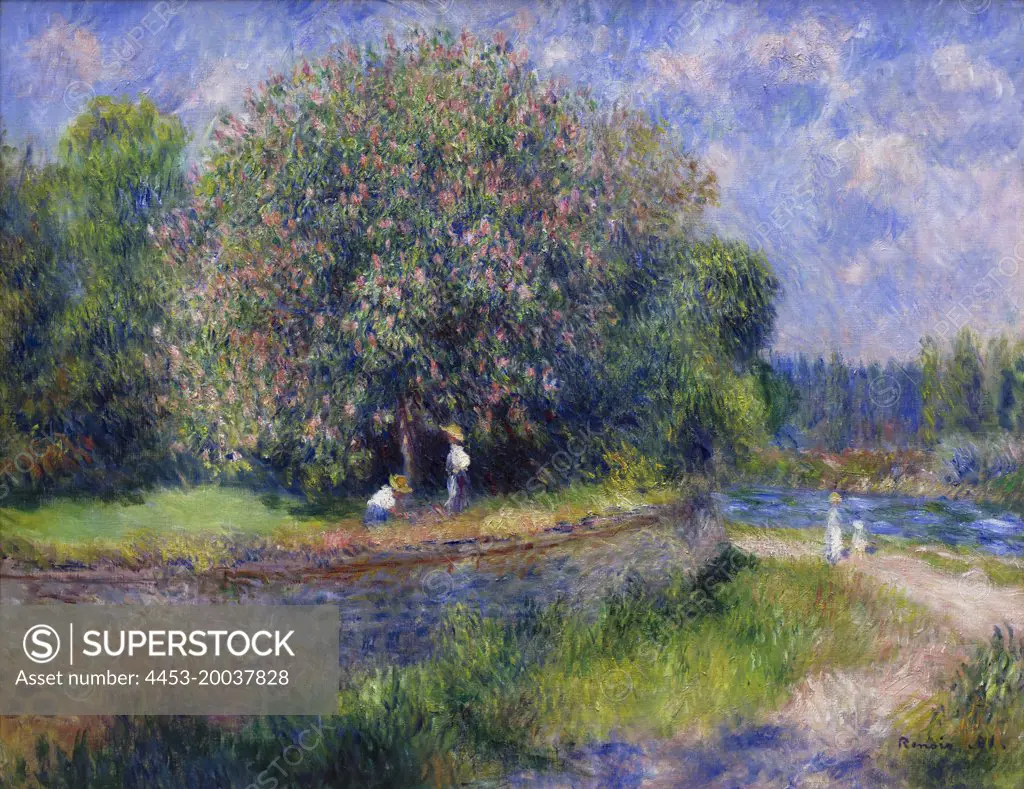 1881 Chestnut in Blossom. (Auguste Renoir; Limoges 1841-1919 Cangnes/Nizza )