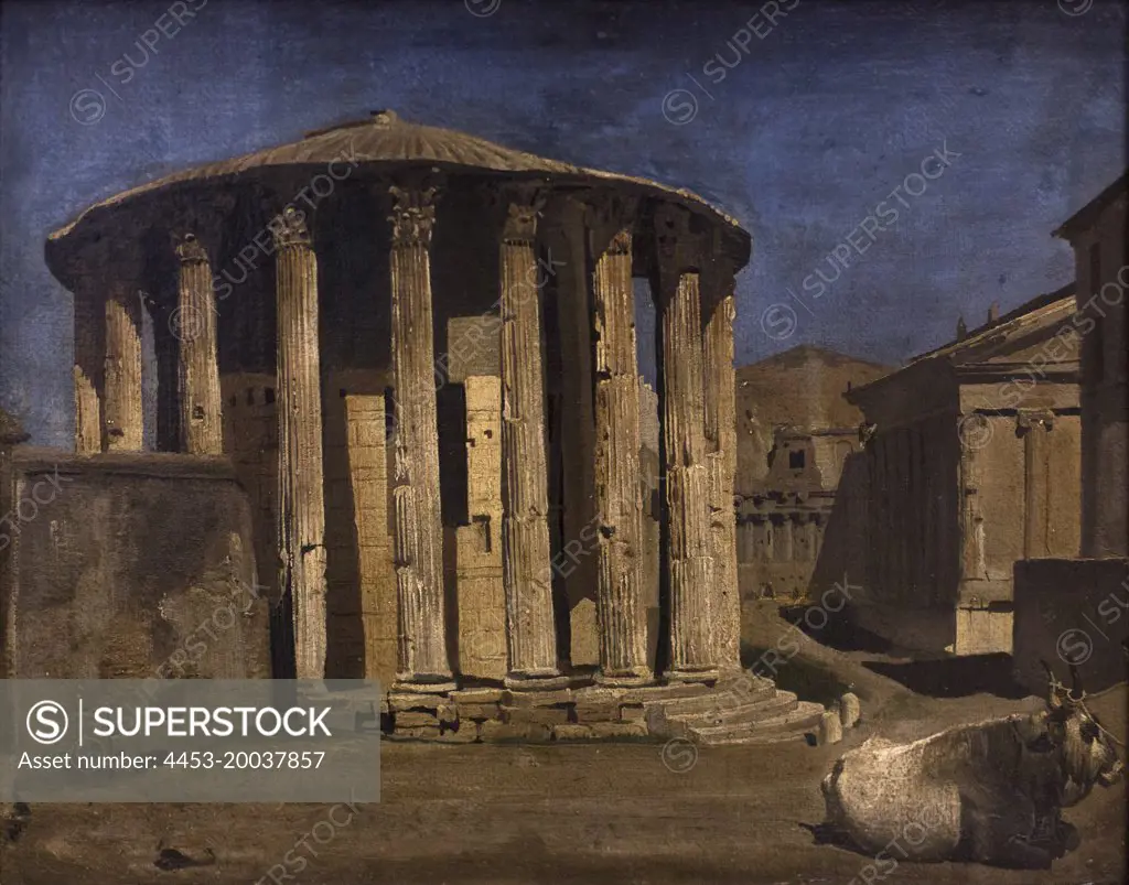 1858/59 Vesta-Temple of Vesta in Rome. (Franz von Lenbach; Schrobenhausen/Oberbayern 1836-1904 Munchen)