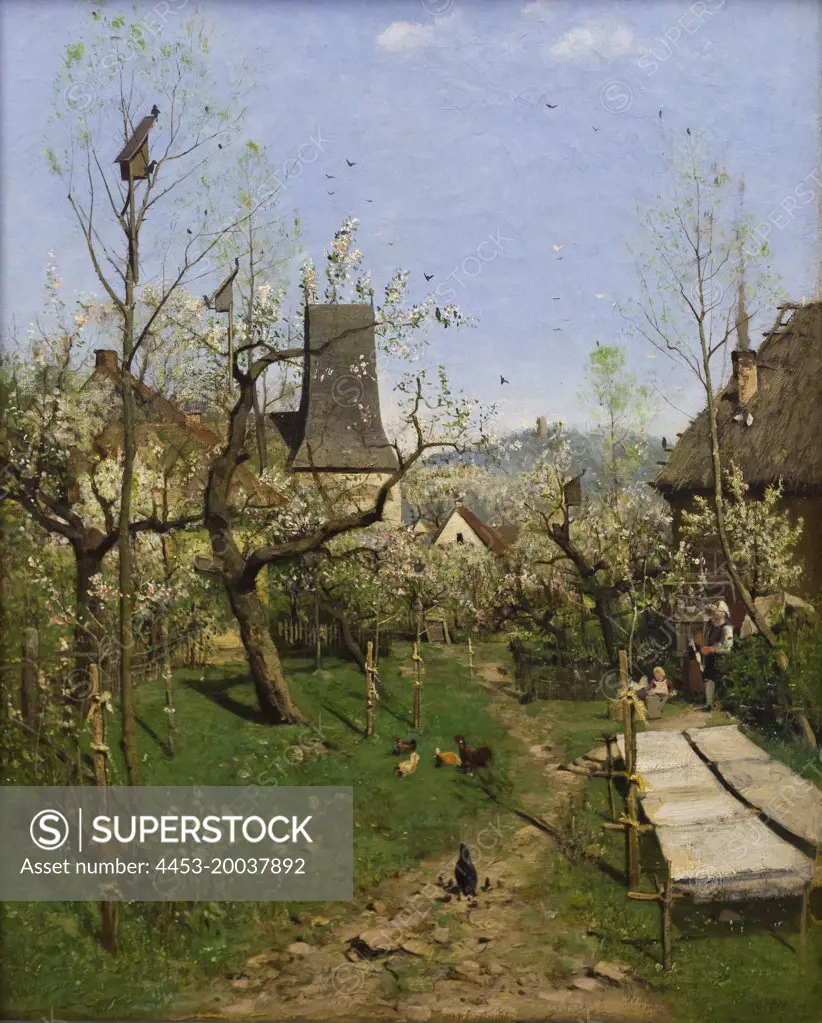 1872 Spring in the village. (Karl Buchholz; Schlob Wippach/Weikmar 1849- 1898 Weimar)