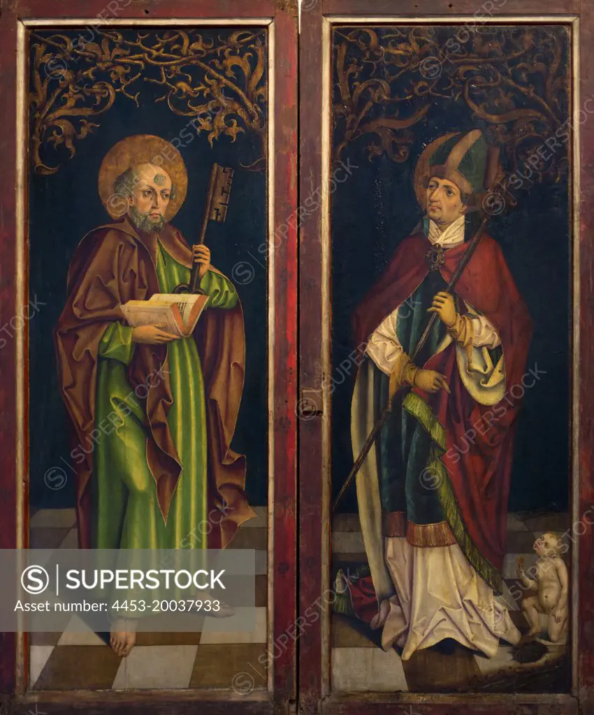 Tirol; about 1490; Peter and Augustine 