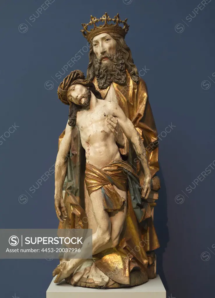Godfather with the Suffering Christ of the Passion. (Throne of Mercy) 15I0 Lindenholz; old version; The dove of the Holy Spirit is missing today. (Tilman Riemenschneider; Werkstatt Heiligenstadt; about 1460-153I Wurzburg; aquired 1900 Sculpture Collection)