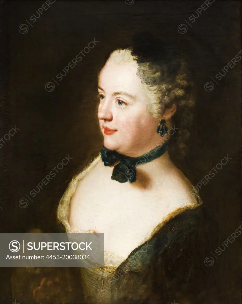 Portrait of an Unknown Woman Portrait . (Antoine Pesne; Paris 1683-I757 Berlin; about 1750 canvas)