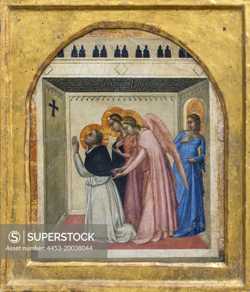 The Temptation of St. Thomas Aquinas. 1338. (by Bernardo Daddi)