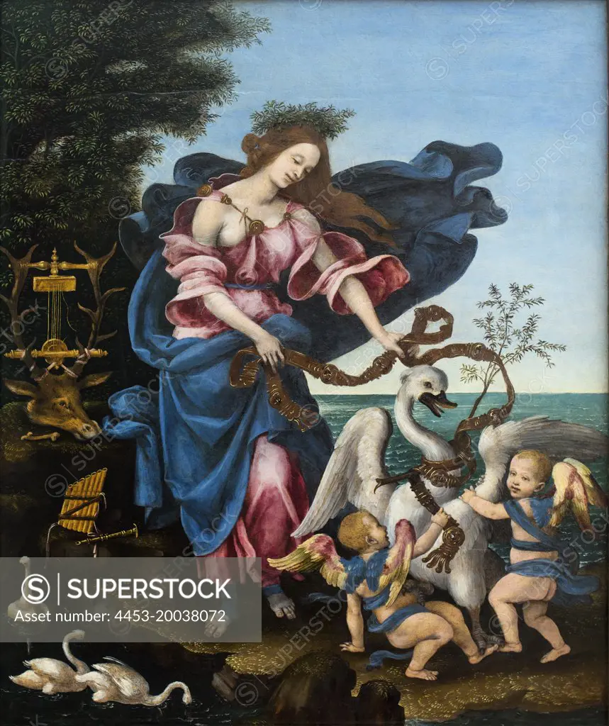 Allegory of Music. (The Muse Erato). 1500. (Fra Filippo Lippi 1457 Prato-1504 Forenz)