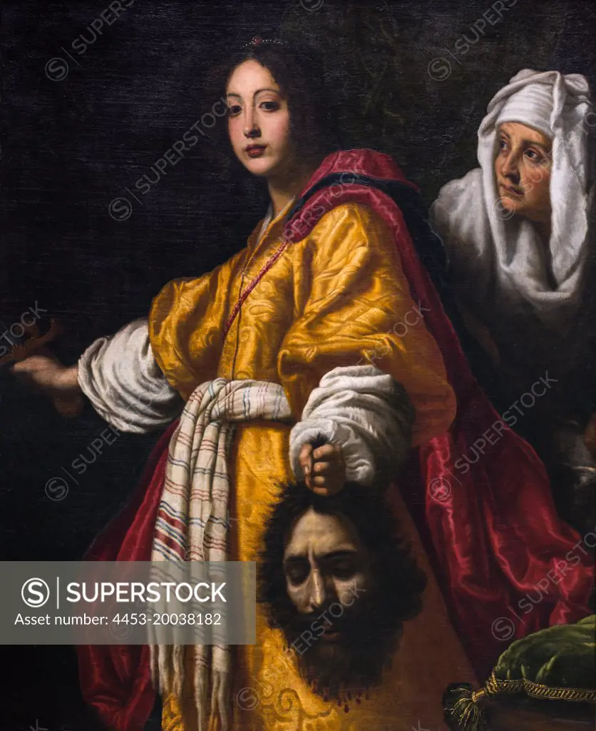 Judith and her maid Abra with the Head of Holofernes 1610/15. (Attributed to Cristofano Allori 1577 Florence Florence-1621)