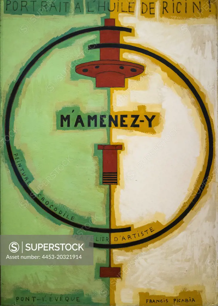 M'Amenez-Y 1919-20 Oil on cardboard Francis Picabia; French; 1879-1953