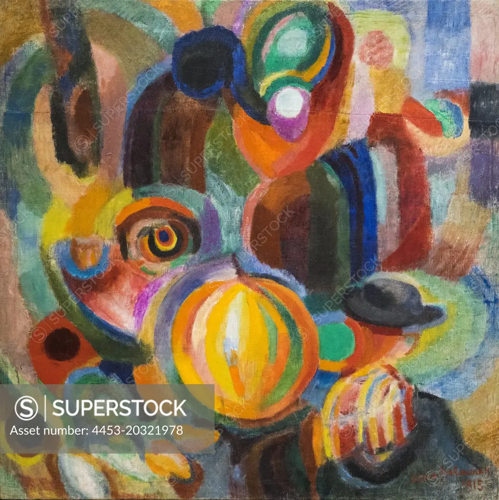 Portuguese Market 1915 Oil and wax on canvas Sonia Delaunay-Terk French; born Russia. 1885-1979