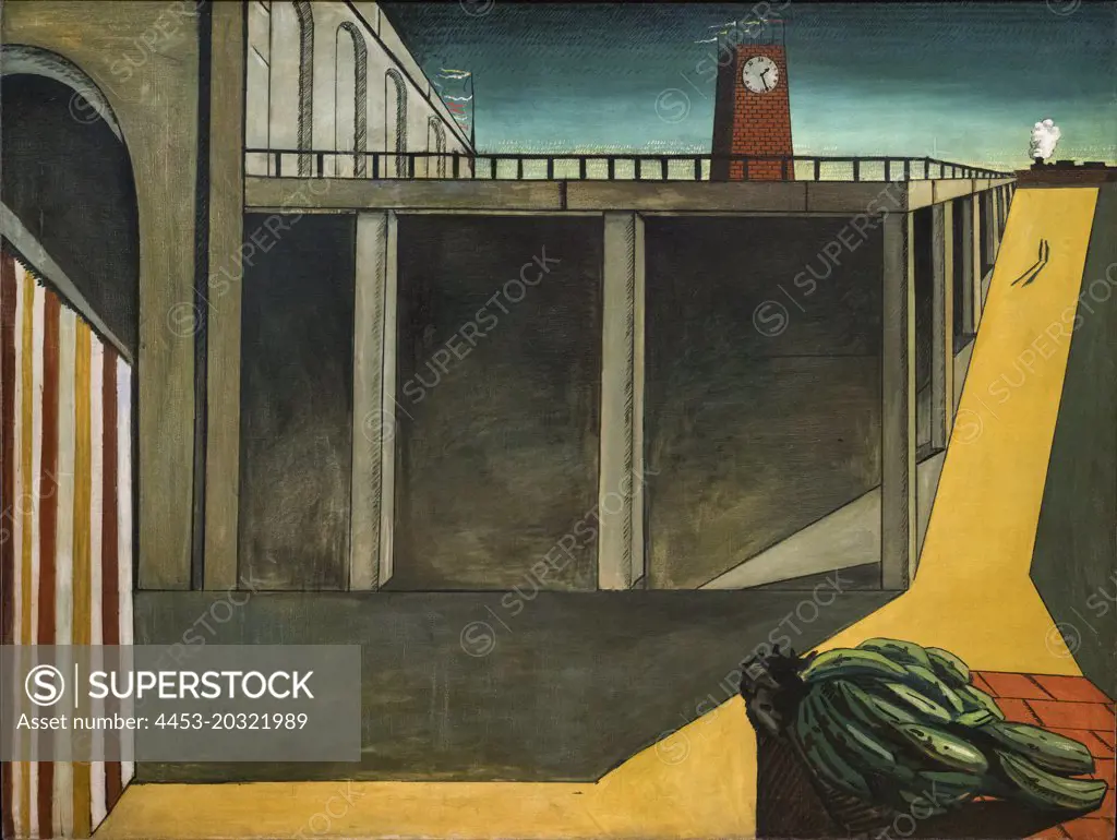 Gare Montparnasse (The Melancholy of Departure) 1914 Oil on canvas Giorgio de Chirico; Italian; born Greece. 1888-1978