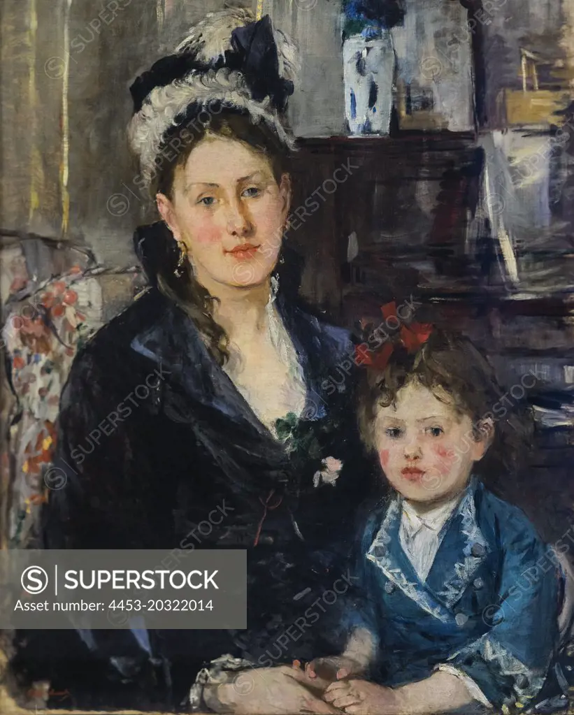 Madame Boursier and Her Daughter; circa 1873 Oil on canvas Berthe Morisot French; 1841-1895