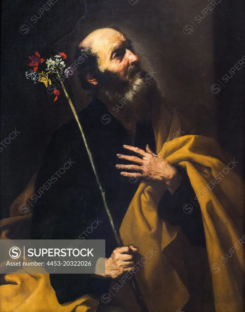 Saint Joseph with the Flowering Rod; early 1630s Oil on canvas Jusepe de Ribera Spanish; 1591-1652