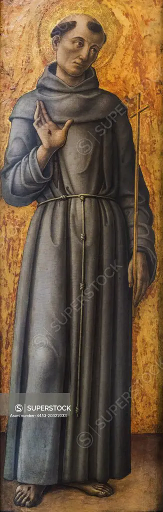 Saint Francis of Assisi; circa 1450 Tempera and tooled gold on panel Bartolomeo Veneto Italian; Venetian; active 1502-1546