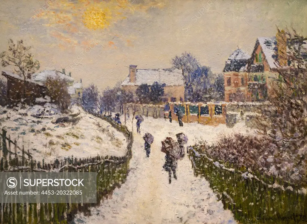 Boulevard Saint-Denis; Argenteuil; in Winter; 1875 Oil on canvas Claude Monet; French; 1840-1926