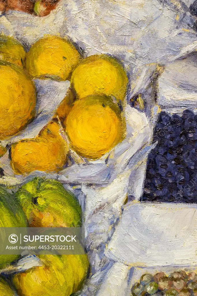 Detail of Fruit Displayed on a Stand; about 1881-82 Oil on canvas Gustave Caillebotte French; 1848-1894