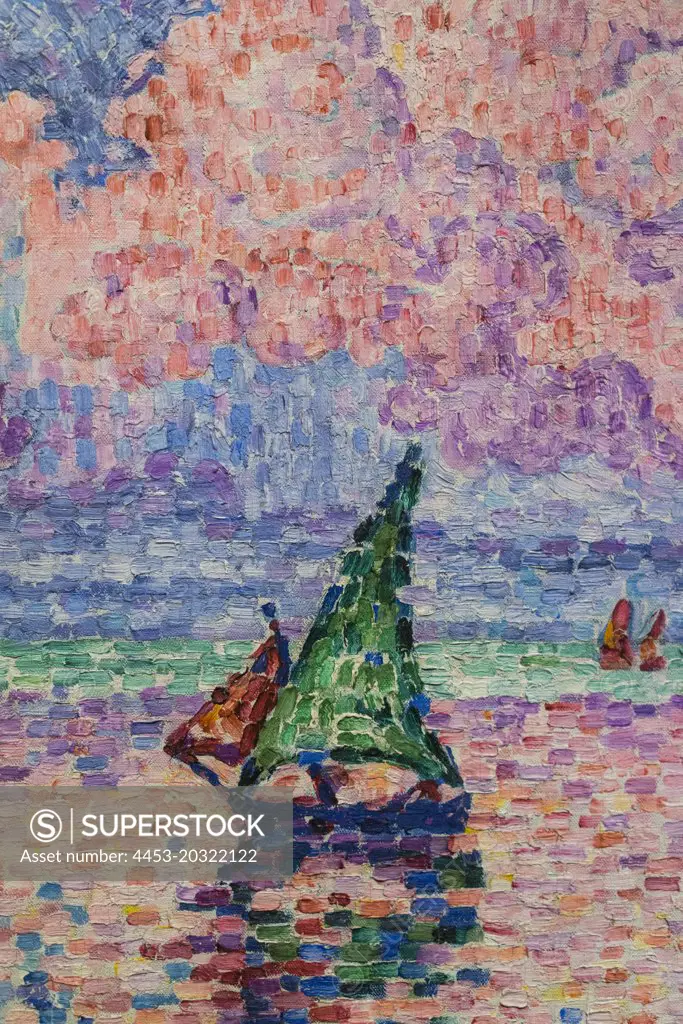 Detail of Antibes; The Pink Cloud; 1916 Oil on canvas Paul Signac French; 1863-1935