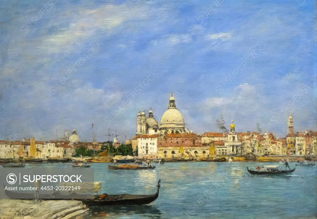Venice; Santa Maria della Salute from San Giorgio; 1895 Oil on canvas Eugene Louis Boudin; French; 1824-1898