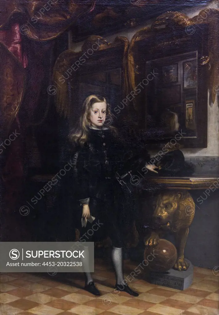 1614 Aviles- 1685 Madrid. (Juan Carreno de Miranda; King Charles II. From Spain as a boy; 661-170. 1673)