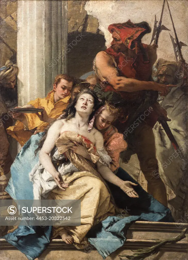 1696 Venice 1770 Madrid. (Giovanni Battista Tiepolo; The Martyrdom of St. Agathe. 1755)
