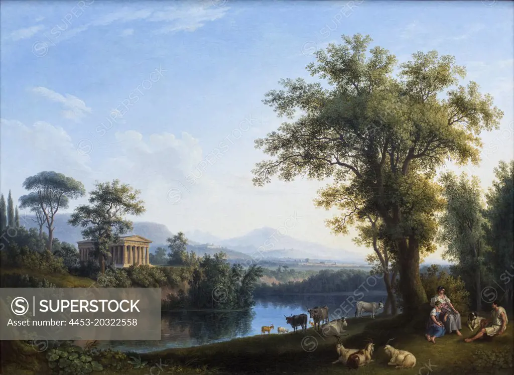 Italian river landscape. 1786. (Jacob Philipp Hackert 1737 Prenzlau 1807 San Piero di Careggi near Florence)
